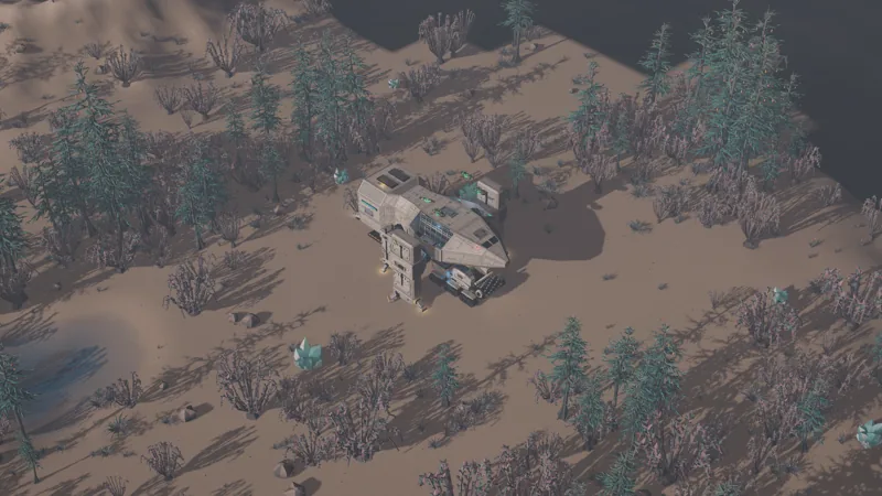Dropship in an alien forest