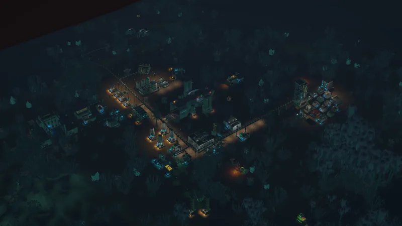 A colony after dark